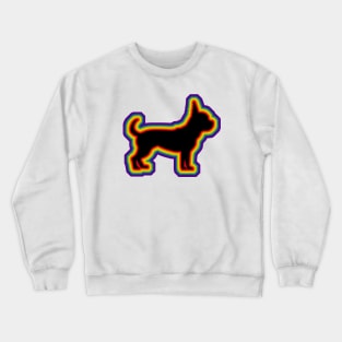 LGBTQ+ rainbow Chihuahua dog silhouette Crewneck Sweatshirt